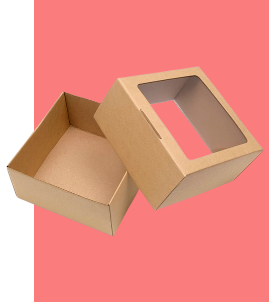 cardboard box with window