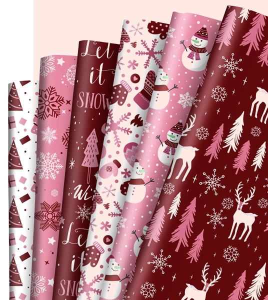 christmas gift wrapping paper rolls