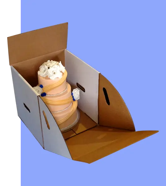 corrugated cake box