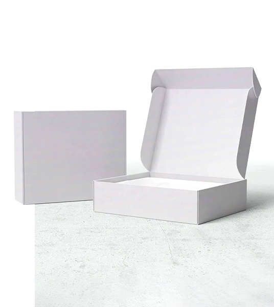 white packaging boxes