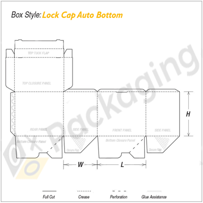 Custom Lock Cap Auto Bottom Boxes