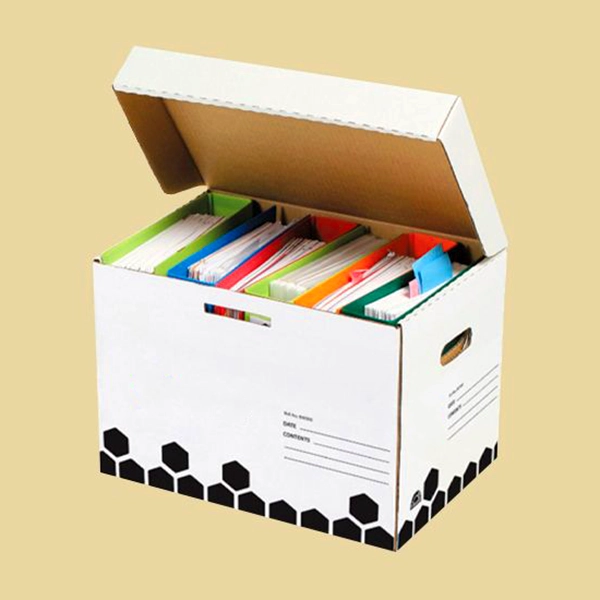 corrugated file storage boxes