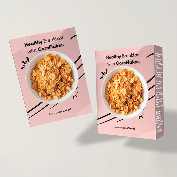 custom Printed Corn Flakes Cereal Packaging Boxes