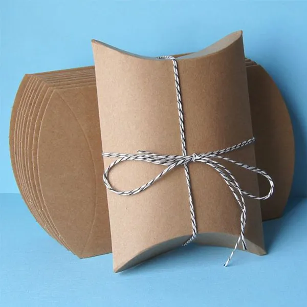 Custom Printed Kraft Paper Pillow Soap Packaging Boxes