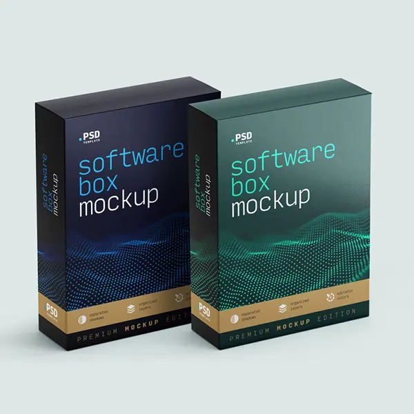 Custom Software Card Packaging Boxes