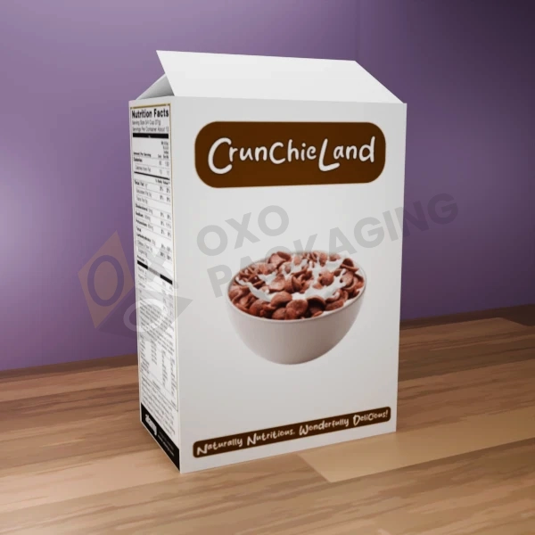 Custom Printed White Cut Cereal Packaging Boxes