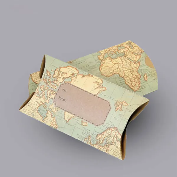 Custom Printed Fancy Paper Pillow Packaging Boxes