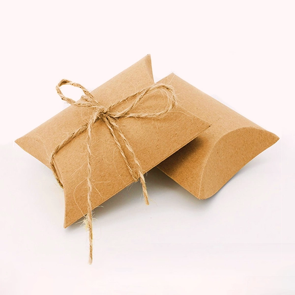 Custom Kraft Paper Gift Pillow Packaging Boxes