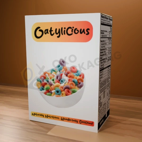 Custom Printed White Cut Cereal Boxes