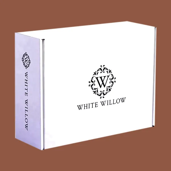 Custom White Corrugated Packaging Boxes