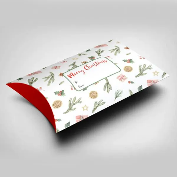 Custom Printed White Pillow Packaging Boxes