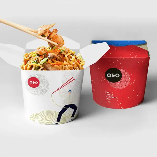 printed noodle boxes